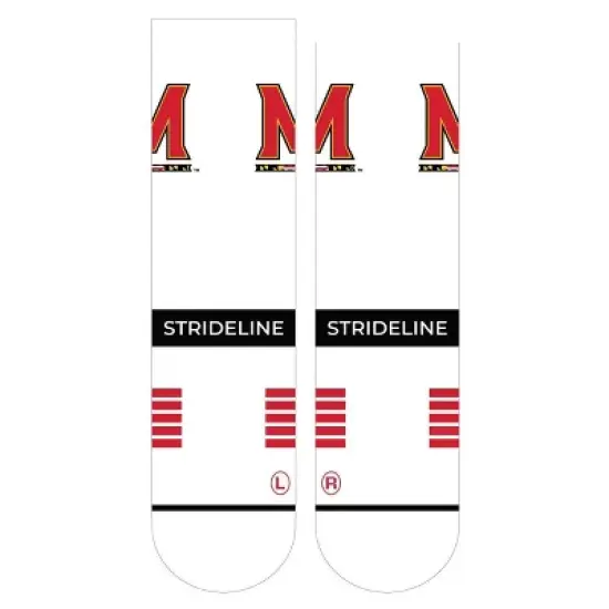 NCAA Maryland Terrapins Premium Knit Crew Socks - White image {1}