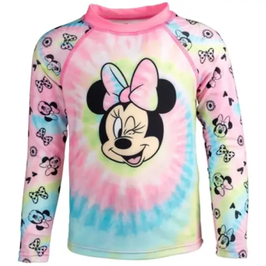 Disney Minnie Mouse Toddler Girls Rash Guard and Swim Shorts Set Infant to Little Kid image {2}