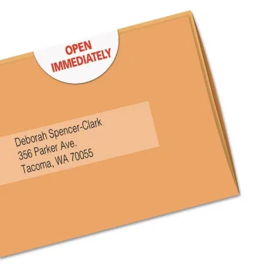 Avery Printable Mailing Seals 1" dia. White 600/Pack 05247 image {2}