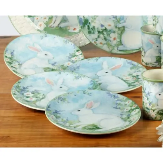 Certified International (Set of 4) 9" Easter Morning Dessert Plates image {1}