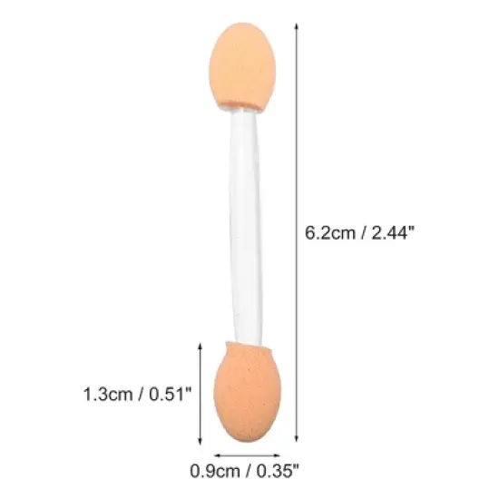 Unique Bargains Short Sponge Dual Sides Eye Shadow Makeup Brushes Applicator Clear 25 PCS image {3}