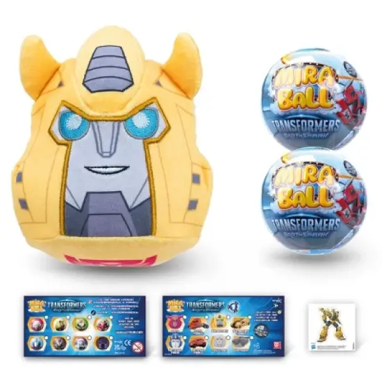 Transformers MiraBall, 3-in-1 Surprise, Blind Box Toys for Kids - Collectable Characters from TV Shows - Metal Ball, Plush, Stickers, White Ribbon image {9}