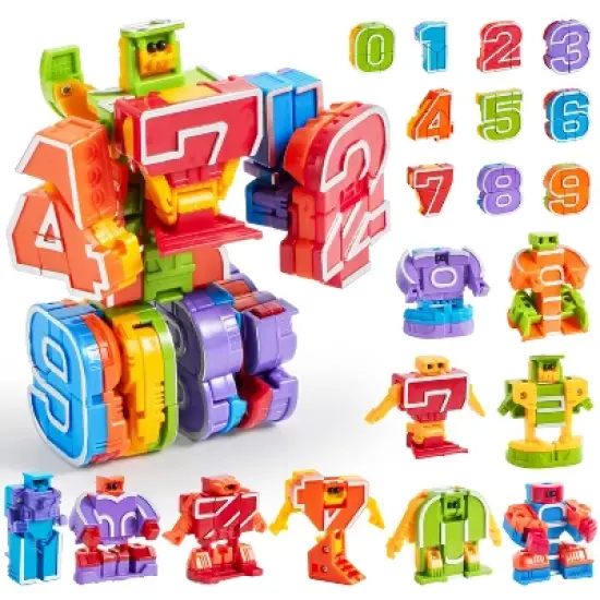 10/26Pcs Alphabet Robots Toy or Number Robot Toys Toddlers Preschool Math Letters Learning Educational Toy Xmas Birthday Gifts for Kids Age 2 3 4 5 6 image {8}