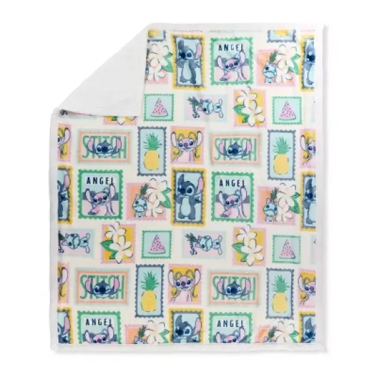 50"x60" Lilo & Stitch Faux Shearling Throw Blanket image {3}