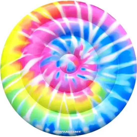 Swimline Inflatable Spiral Tie Dye Floating Island Pool Float - 65" image {9}