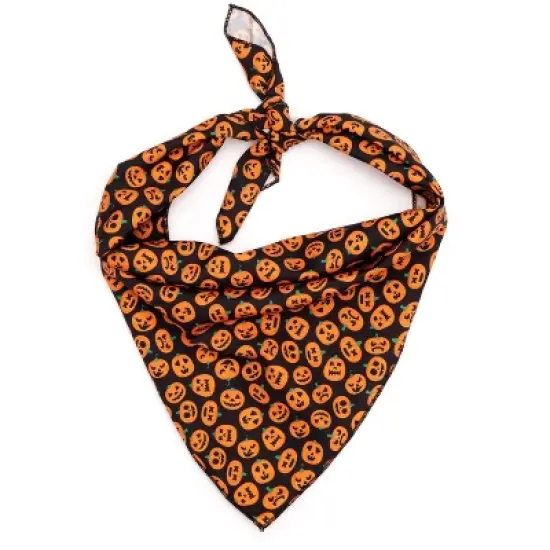 The Worthy Dog Jack-O-Lantern Bandana Accessory image {3}