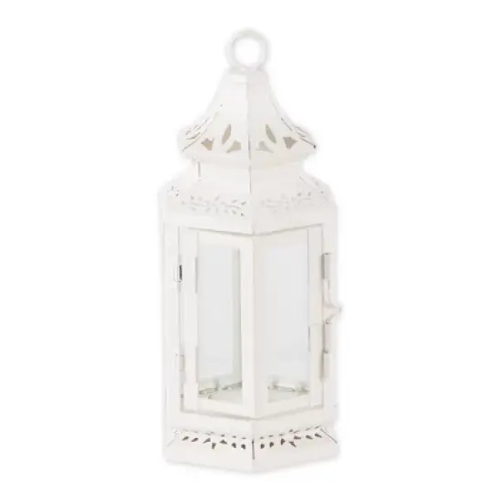 Iron Victorian Outdoor Lantern White - Zingz & Thingz image {4}
