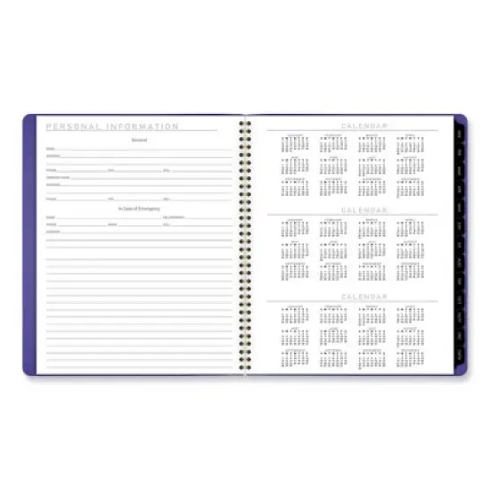 Contemporary Monthly Planner, 11.38 x 9.63, Purple Cover, 12-Month (Jan to Dec): 2026 image {6}