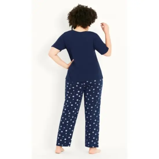 Women's Plus Size Snow Sleep Set - ink | EVANS image {1}