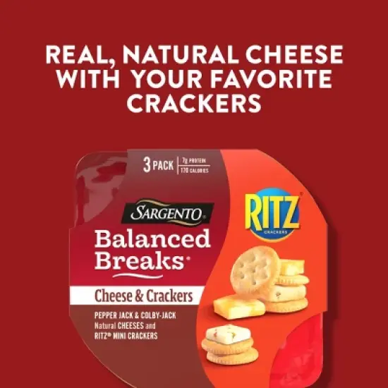Sargento Balanced Breaks Cheese & Mini Ritz Crackers - 4.5oz/3ct image {4}