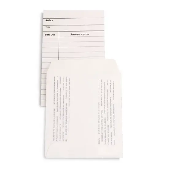 Hygloss Library Cards & Self-Adhesive Pockets Combo, White, 150 Each/300 Pieces image {1}