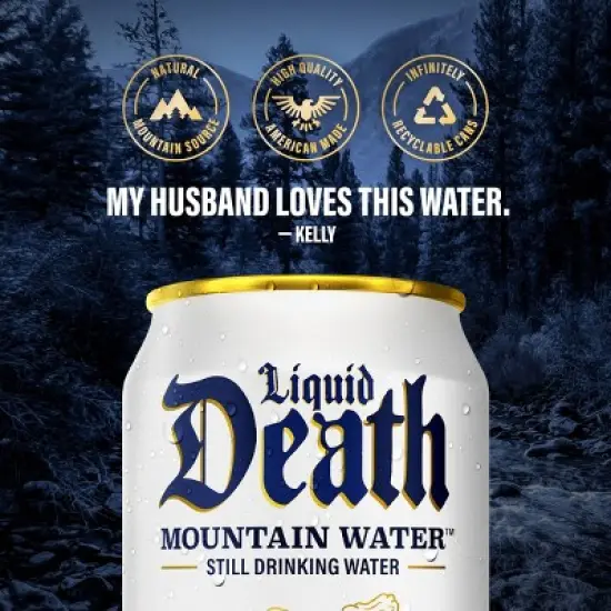 Liquid Death Mountain Water - 6pk/12 fl oz Cans image {5}