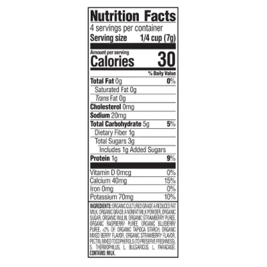 HappyBaby Organic Yogis Mixed Berry Yogurt & Fruit Baby Snacks - 1oz image {7}