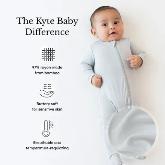 Kyte Baby Zippered Footie in Storm image {2}