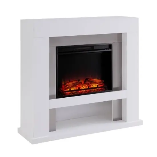 Lockman Stainless Steel Fireplace White - Aiden Lane image {5}