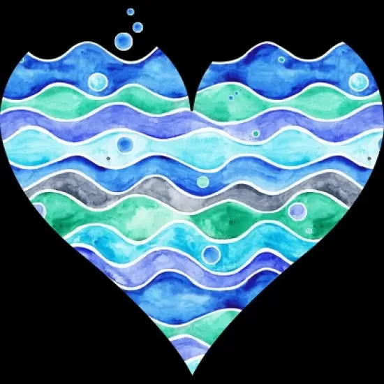 Junior's Design By Humans A Sea of Love (white) By Timone T-Shirt image {1}