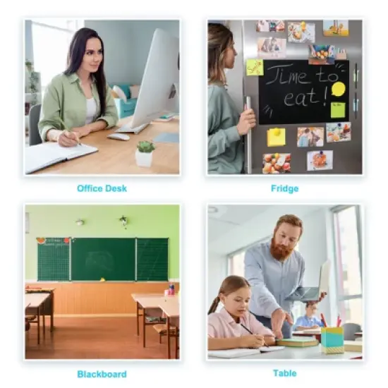 Unique Bargains Silicone Adhesive Backing Waterproof Classroom Desk Pen Holder 30 Pcs image {4}