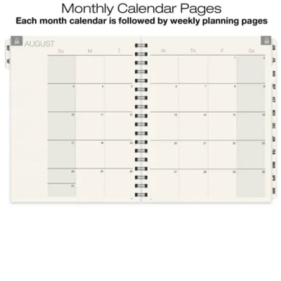 Global Printed Products Essential Monthly & Weekly Planner 8.5" x 11" AY 2025-2026 image {3}