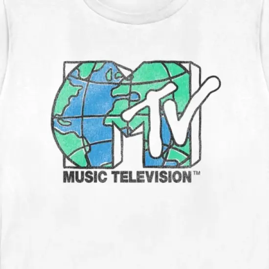 Women's MTV Distressed Earth Day Logo T-Shirt image {1}