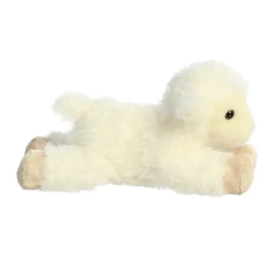 Aurora Small Luna Lamb Mini Flopsie Adorable Stuffed Animal White 8" image {2}