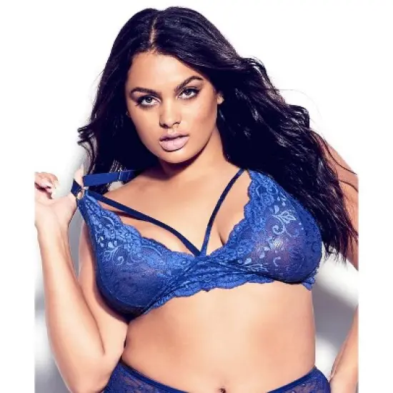 Women's Plus Size Sophie Strappy Bralette -blue | FOX & ROYAL image {4}