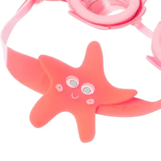 Sunnylife Mini Swim Goggles - Melody the Mermaid Neon Strawberry, 3D Starfish image {2}