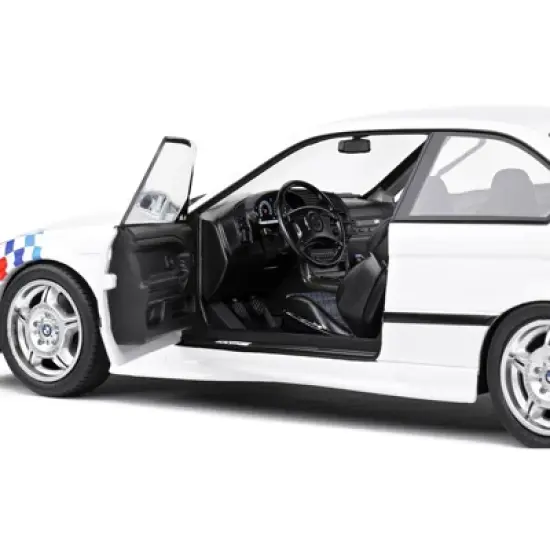 BMW E36 M3 Coupe Lightweight White with Graphics 1/18 Diecast Model Car by Solido image {2}
