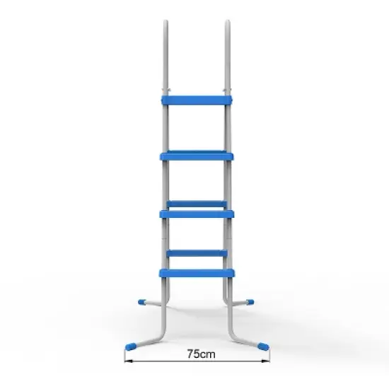 JLeisure 48 Inch 3 Step with Platform A Frame Deck Heavy Duty Metal Steel Frame Outdoor Backyard Above Ground Swimming Pool Ladder image {3}