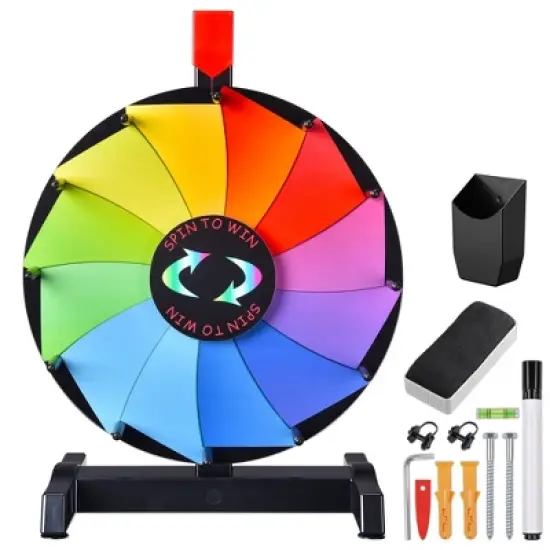 Winspin 12"/15"/18"/24" Spinning Prize Breeze Wheel Wall Mounted Tabletop Colorful Home Trade Show Carnival Game image {10}