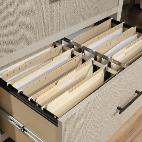2 Drawer Pacific View Lateral File Cabinet Chalked Chestnut - Sauder image {5}