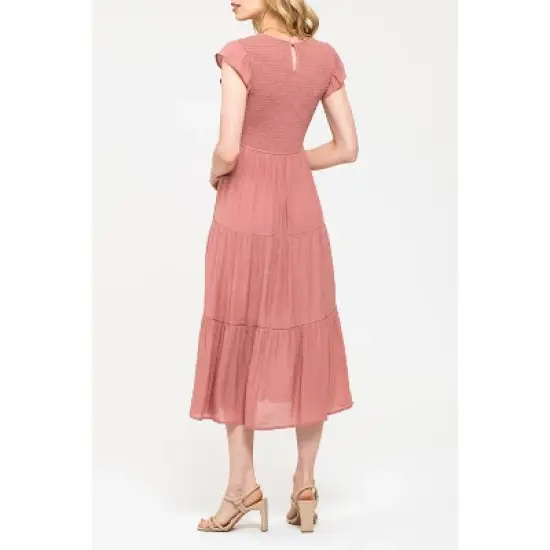 August Sky Women`s Smocked Tiered Dress image {1}