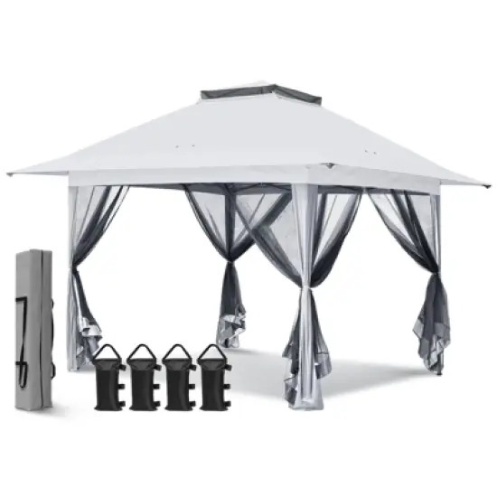 EAGLE PEAK Pop Up Gazebo with Mesh Netting image {15}