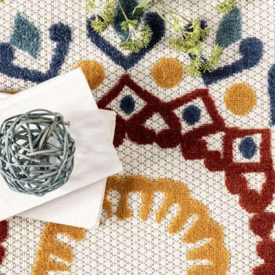 nuLOOM Micki Intricate Circles Indoor/Outdoor Patio Area rug image {5}