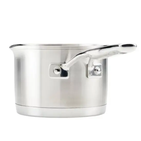 KitchenAid Stainless Steel 3-Ply Base 1.5qt Open Saucepan with Spouts image {3}