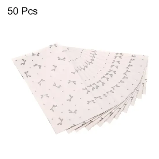 Unique Bargains Paper Gift Bag Pack Silvery Bow Storage Bag for Party Favor 50 Pcs image {2}