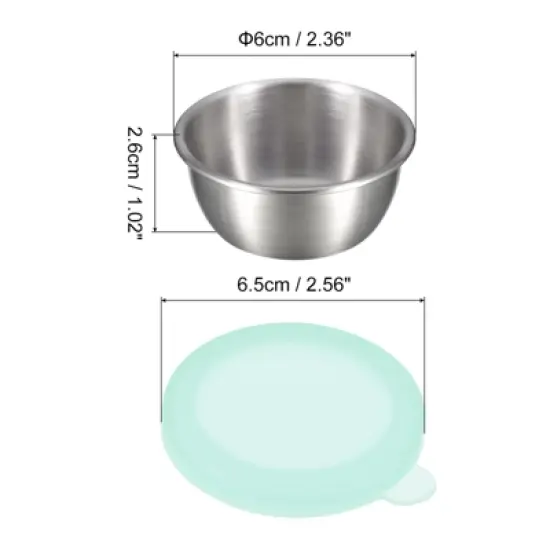 Unique Bargains Stainless Steel Condiment Container with Leakproof Silicone Lids 5 Pcs image {1}