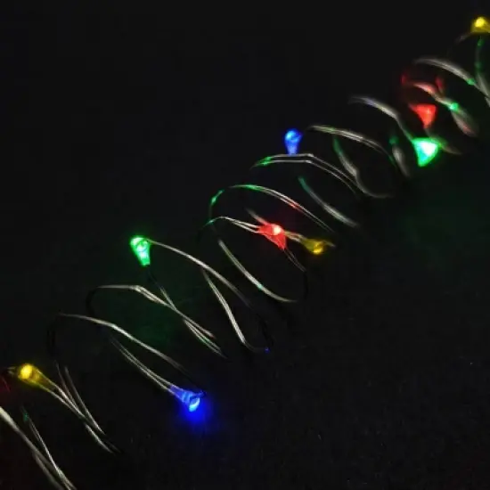Lumabase 6ct Battery Operated LED Fairy String Lights Multicolor image {1}