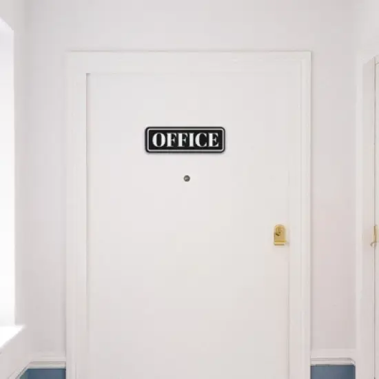 Unique Bargains Acrylic Self-Adhesive Flat Waterproof Business Office Sign image {5}