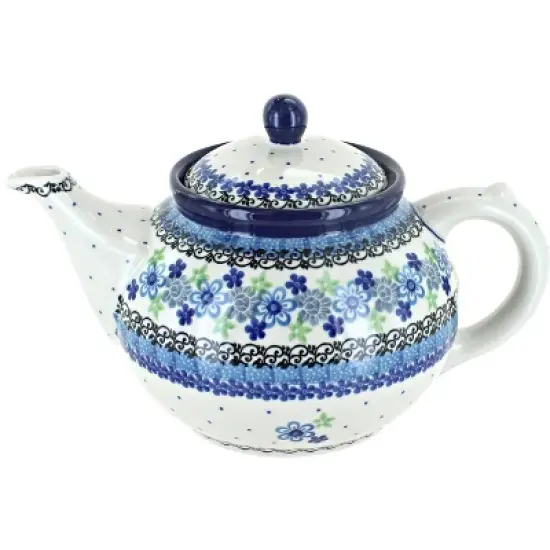 Blue Rose Polish Pottery 60 Ceramika Artystyczna Medium Teapot image {6}