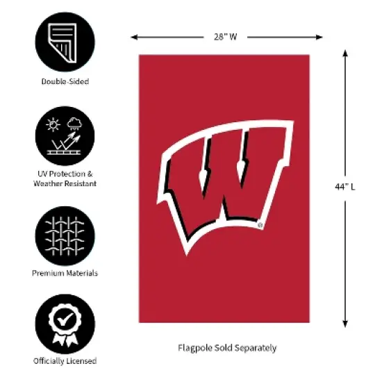 Applique Flag, Reg, University of Wisconsin-Madison image {6}