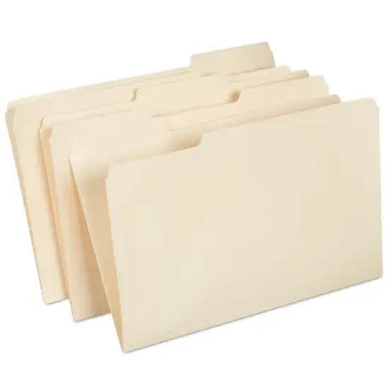 Staples Manila 3-Tab File Folders Legal Assorted Position 100/Box TR56680 image {6}