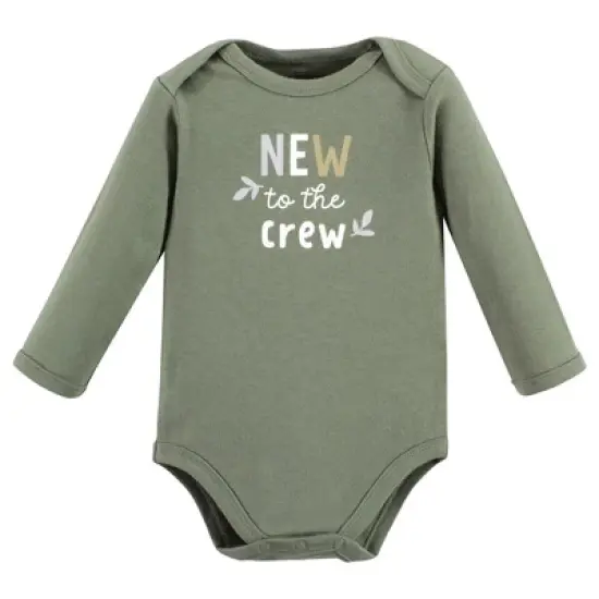 Touched by Nature Infant Boy Organic Cotton Long-Sleeve Bodysuits, Boy Safari image {3}