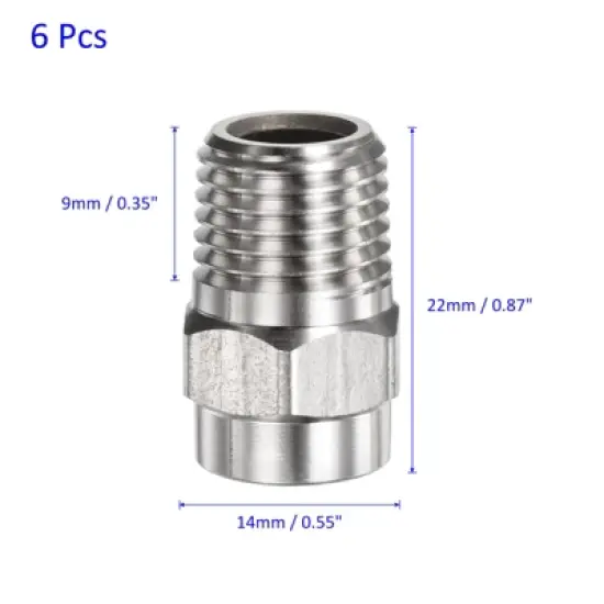 Unique Bargains Stainless Steel Durable Design Universal Surface Clean Tips 6 Pcs image {4}