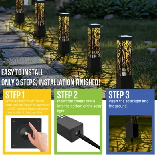 Westinghouse 30 Lumens LED Solar Bollard Set &ndash; 5-Pack (3000K Warm White) image {4}