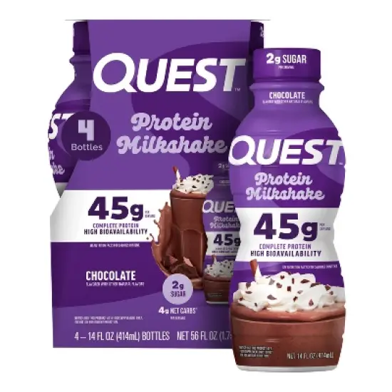 Quest Nutrition Ready to Drink High Protein Milkshake - Chocolate - 56 fl oz/4ct image {9}