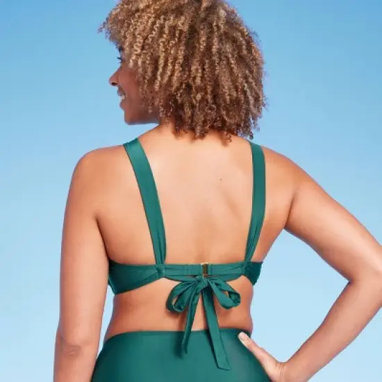 Women's Twist Center Front Bandeau Bikini Top - Shade & Shore&trade; Green image {4}