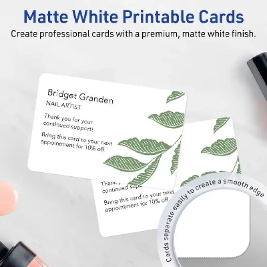 Avery Printable Cards with Rounded Corners, 6" x 9", Matte White, 10ct image {1}