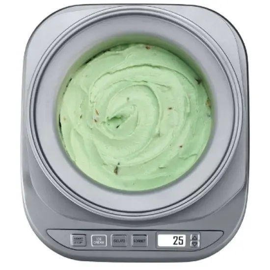 Cuisinart Cool Creations Electronic Ice Cream Maker - Brushed Metal- ICE-70P1: 2-Qt Stainless Steel, 25-Min Cycle, 300W image {5}
