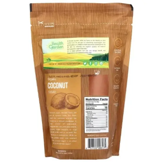 Health Garden, Organic Coconut Sugar, 16 oz image {1}