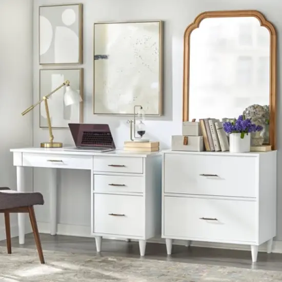 Ana Work Study Desk with Drawers - Lifestorey image {5}